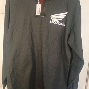 Honda Men's Black Long Sleeve Tee